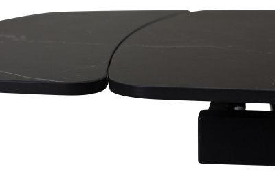 Стол ALATRI 120 MATT BLACK MARBLE SINTERED STONE / BLACK М-City