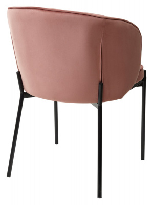 Стул DIANA BLUVEL-52 PINK, велюр/ черный каркас М-City