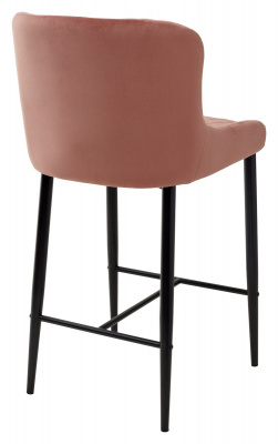 Полубарный стул ARTEMIS BLUVEL-52 PINK (H=65cm), велюр М-City