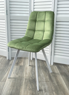 Стул CHILLI SQUARE G108-27 террариумный мох/ белый каркас, велюр М-City