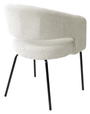Стул SNUG WZ2042-01 молочный фактурный велюр/ черный каркас, M-City