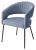 Стул SNUG WZ2042-16 бледно-васильковый, фактурный велюр / черный каркас, M-City