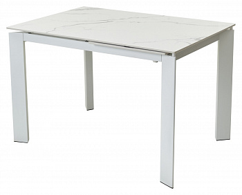 Стол CORNER 120 GLOSS STATUARIO WHITE SINTERED STONE / WHITE М-City