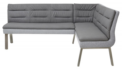 Скамья угловая MALIAN GREY 211х171,5 см, экокожа + ткань М-City