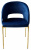Стул AGNES BLUVEL-86 NAVY BLUE, золотой каркас М-City