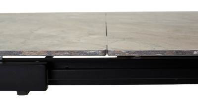 Стол CORNER 120 GLOSS ATHENS BROWN SINTERED STONE / BLACK М-City