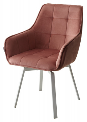 Стул MAVERICK BLUVEL-52 PINK/ белый каркас, поворот.360 град. М-City