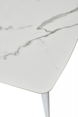 Стол ELIOT 120 GLOSS STATUARIO WHITE SINTERED STONE / WHITE М-City