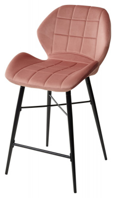 Полубарный стул MARCEL BLUVEL-52 PINK (H=65cm), велюр М-City