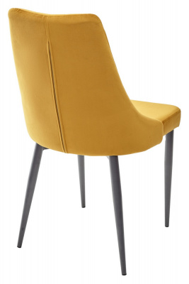 Стул NEPAL BLUVEL-68 YELLOW/ серый каркас, велюр M-City
