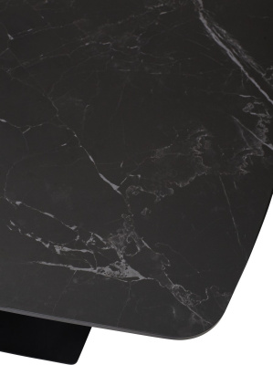 Стол ALATRI 120 MATT BLACK MARBLE SINTERED STONE / BLACK М-City