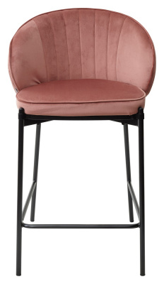 Полубарный стул WENDY BLUVEL-52 PINK (H=65cm), велюр М-City