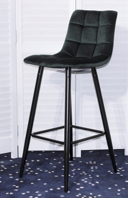 Барный стул LECCO UF910-14 DARK GREEN, велюр М-City