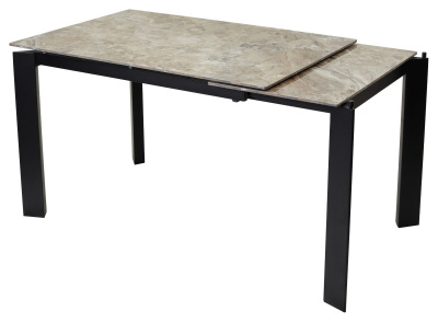 Стол CORNER 120 GLOSS ATHENS BROWN SINTERED STONE / BLACK М-City