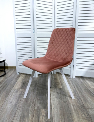 Стул DAIQUIRI BLUVEL-52 PINK / белый каркас, велюр М-City