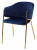 Фото: Стул DILL BLUVEL-86 NAVY BLUE, велюр/ золотой каркас, М-City Стул DILL BLUVEL-86 NAVY BLUE, велюр/ золотой каркас, М-City